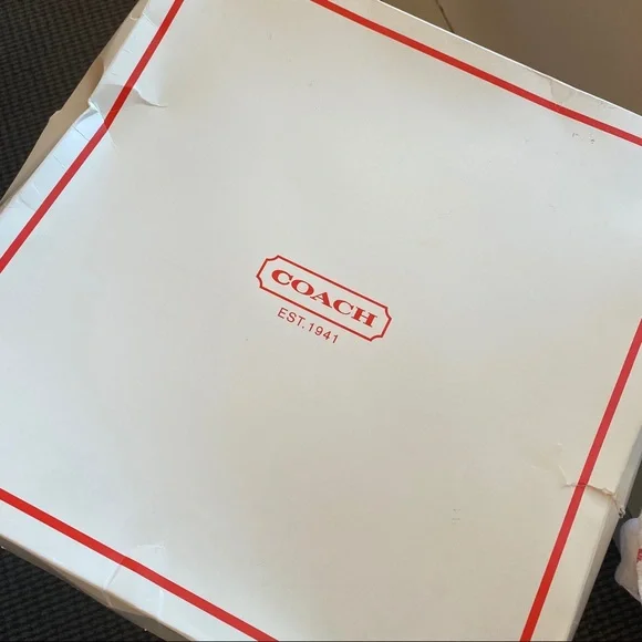 NWOT: Vintage Blue Suede and Patent Coach Satchel - Picture 5 of 6